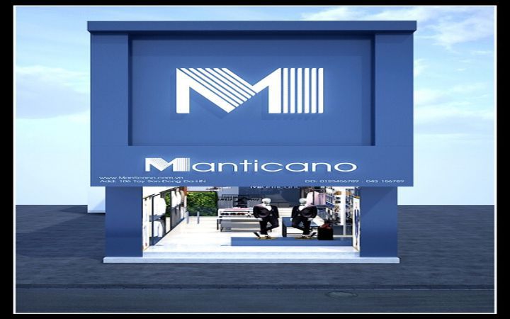 Thiết kế thi công shop thời trang nam Manticano chuyên nghiệp