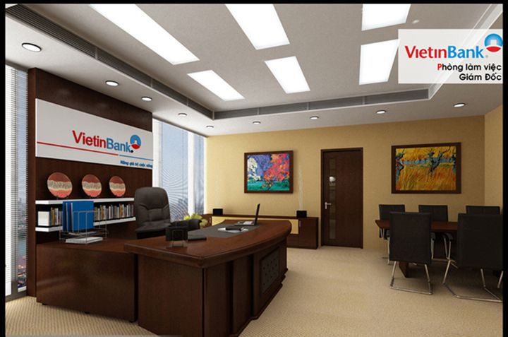Thiết kế phòng giám đốc ngân hàng VietinBank
