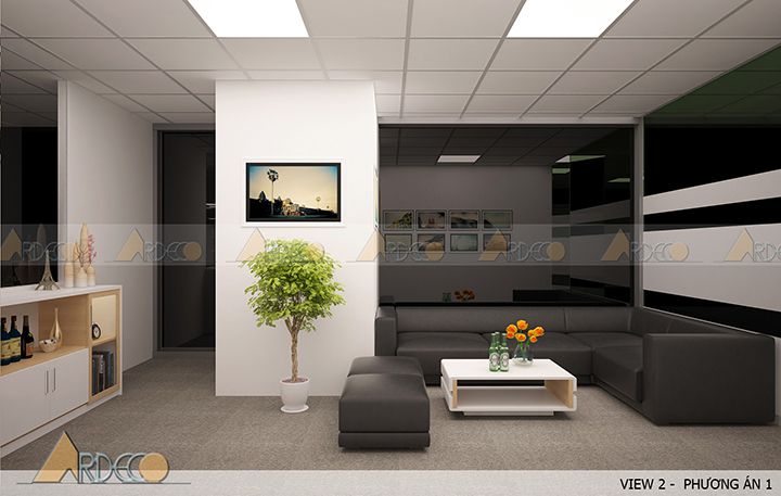 Bản vẽ 3D thiết kế nội thất văn phòng