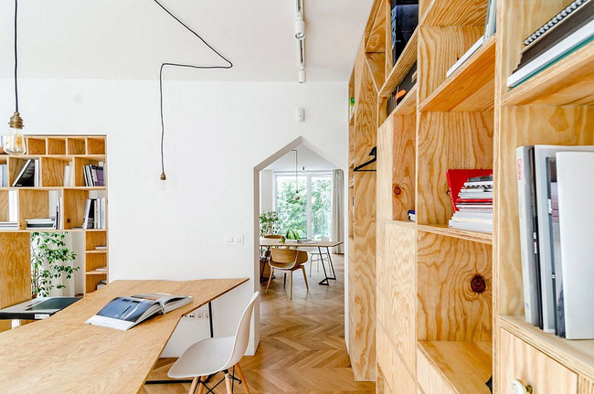 Thiết kế phòng làm việc hiện đại với nội thất gỗ tự nhiên-5