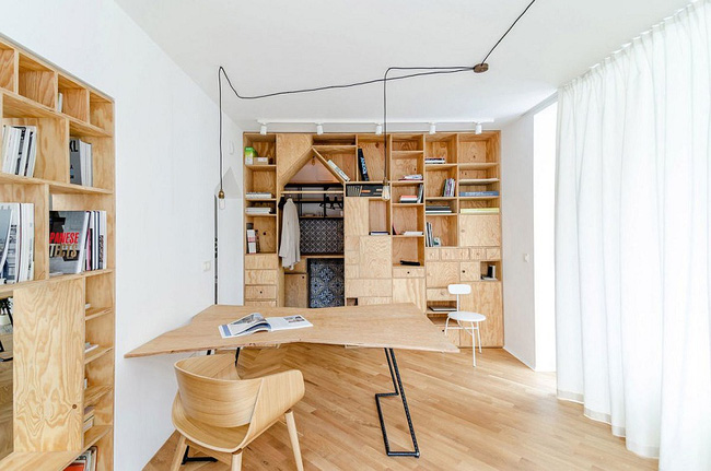 Thiết kế phòng làm việc hiện đại với nội thất gỗ tự nhiên-7